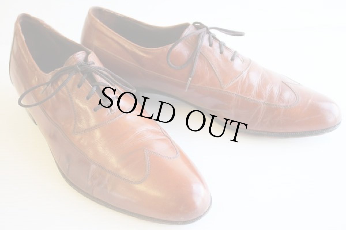 画像1: FLORSHEIMフローシャイム デザイナーコレクション レザーシューズ 茶 9.5★革靴 (1)
