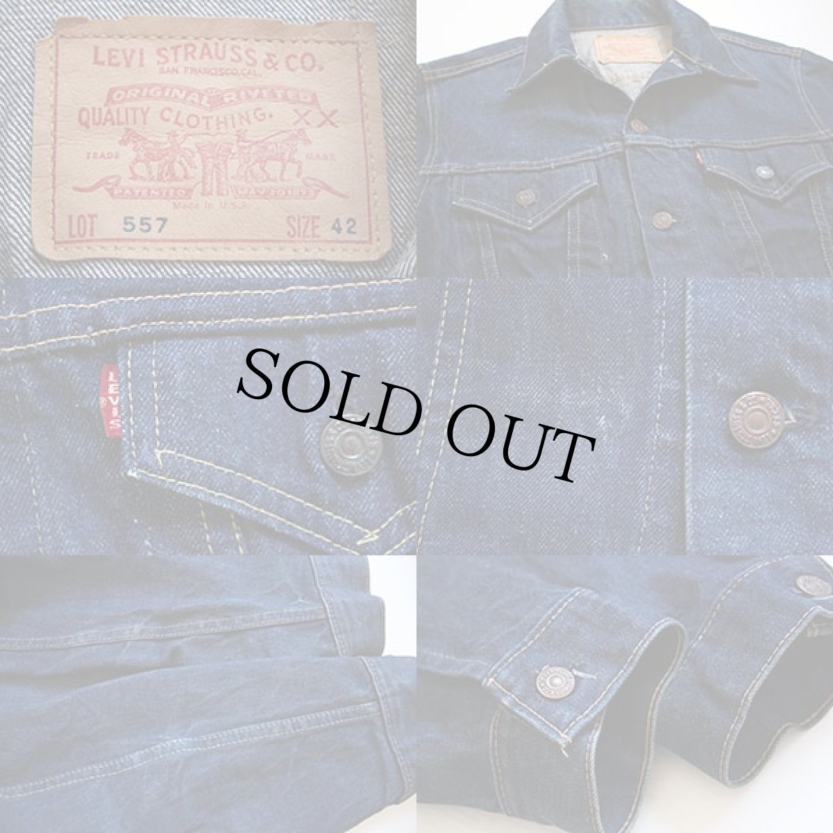 画像3: 60s USA製 LEVI'Sリーバイス 557 デニムジャケット 42★3rd サード (3)
