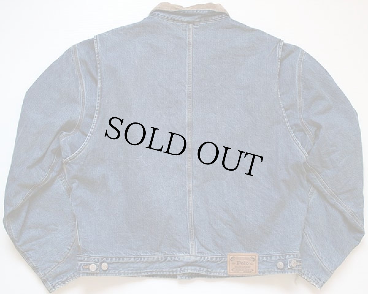 画像2: 80s USA製 ポロ ラルフローレン デニム ワークジャケット (2)