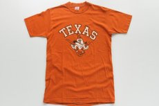 画像2: 70s USA製 TEXAS LONGHORNS カレッジTシャツ M (2)