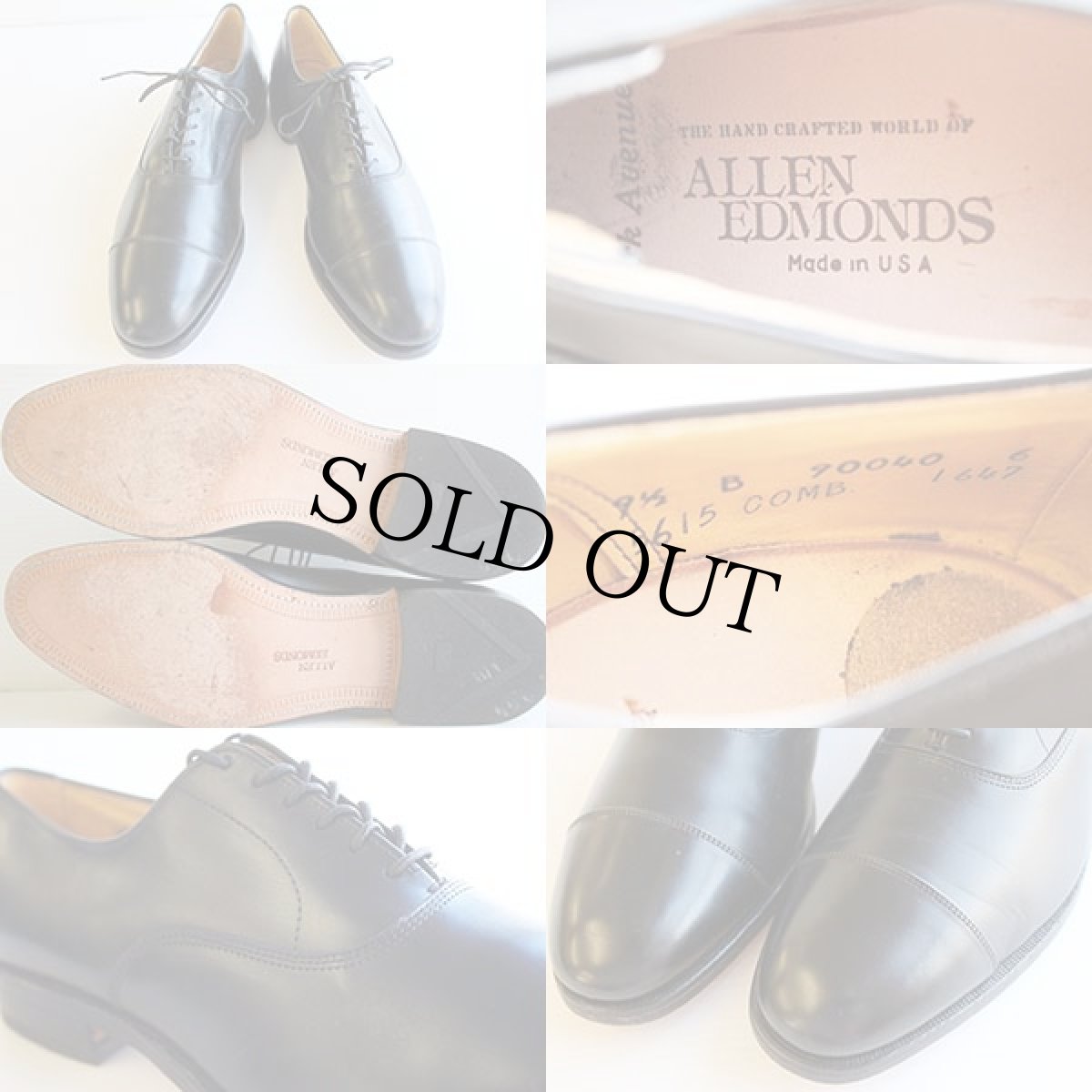 画像3: USA製 Allen Edmondsアレンエドモンズ ストレートチップ レザーシューズ 黒 9.5B★革靴 (3)