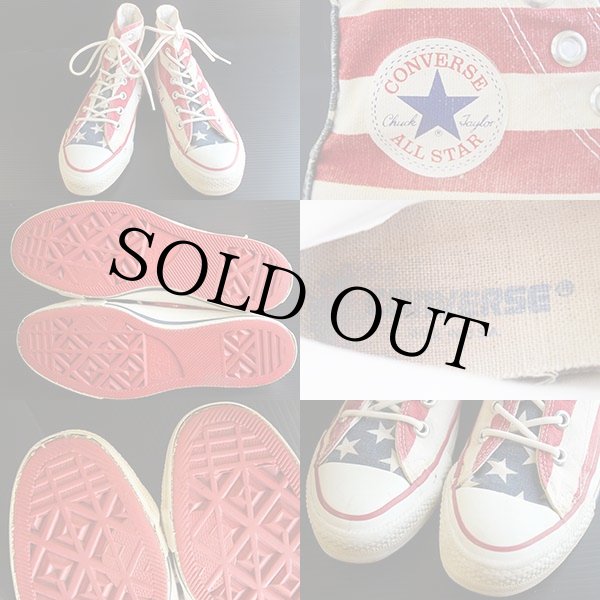 90s USA製 CONVERSEコンバース ALL STARオールスター HI 星条旗柄 5.5