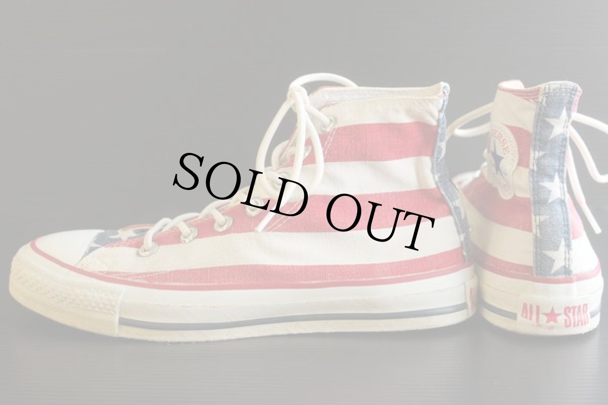画像2: 90s USA製 CONVERSEコンバース ALL STARオールスター HI 星条旗柄 5.5 (2)