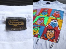 画像3: 90s USA製 FLINTSTONES フリントストーン コットンTシャツ 白 L (3)