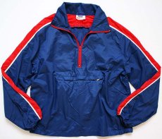 画像1: 70s USA製 NIKEナイキ ナイロンジャケット 赤×紺 M (1)