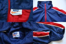 画像3: 70s USA製 NIKEナイキ ナイロンジャケット 赤×紺 M (3)