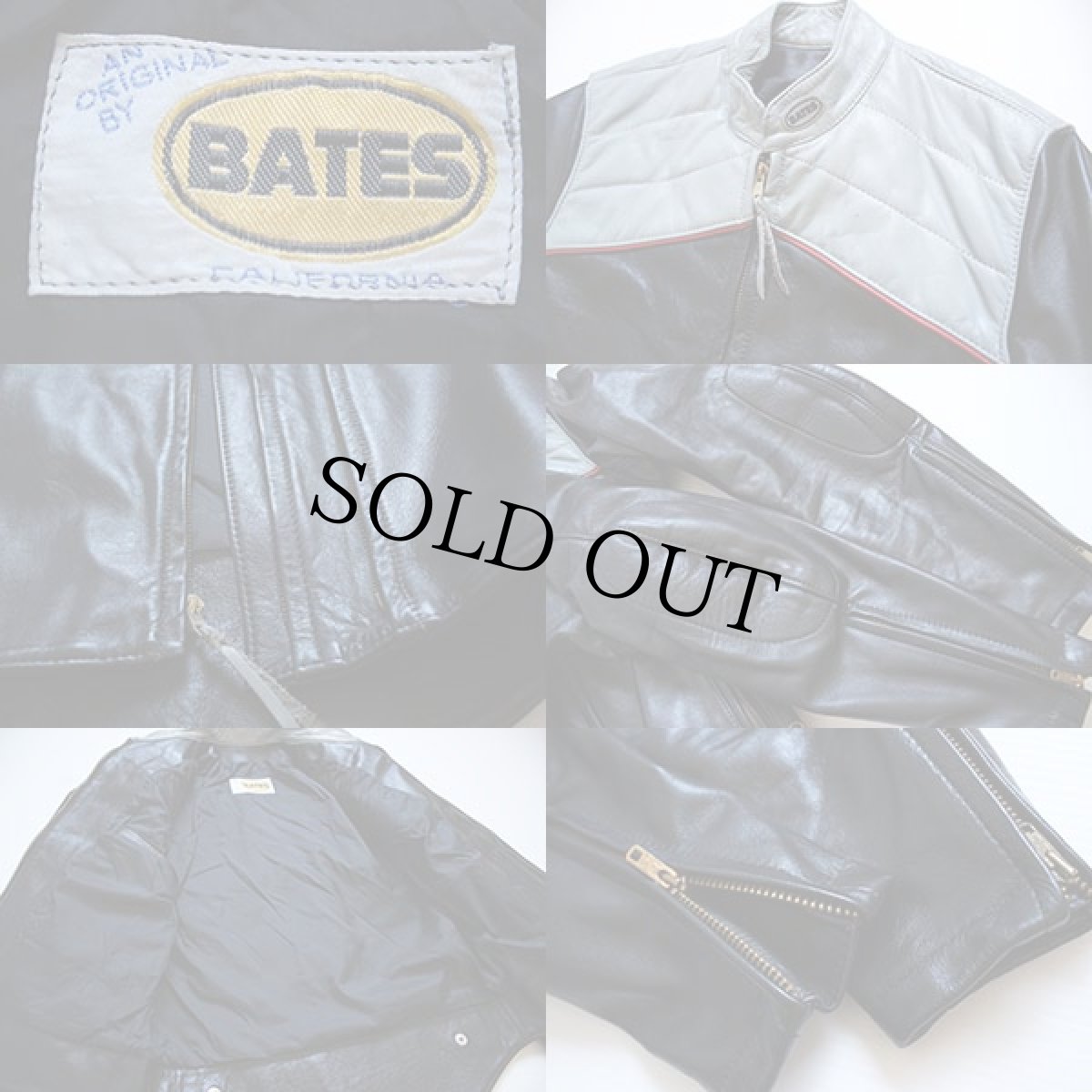 画像3: 70s BATESベイツ パッド入り シングルライダース レザージャケット (3)