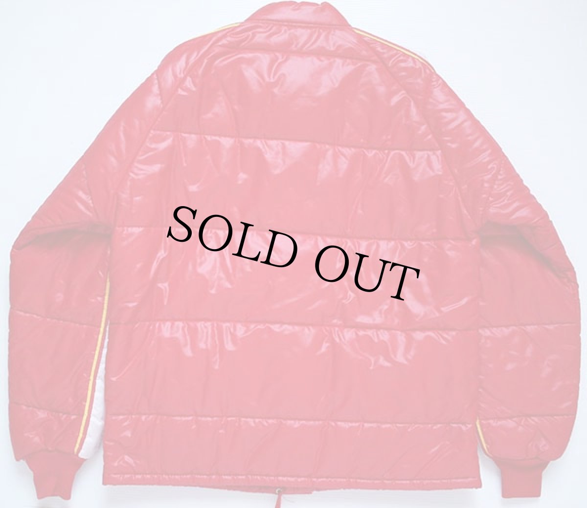 画像2: 70s Swingster NASCAR パッチ付き 中綿入り ナイロン レーシングジャケット 赤 L (2)