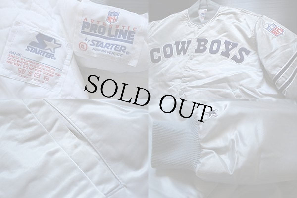 画像3: 90s USA製 STARTERスターター NFL COWBOYS ナイロンスタジャン XL (3)