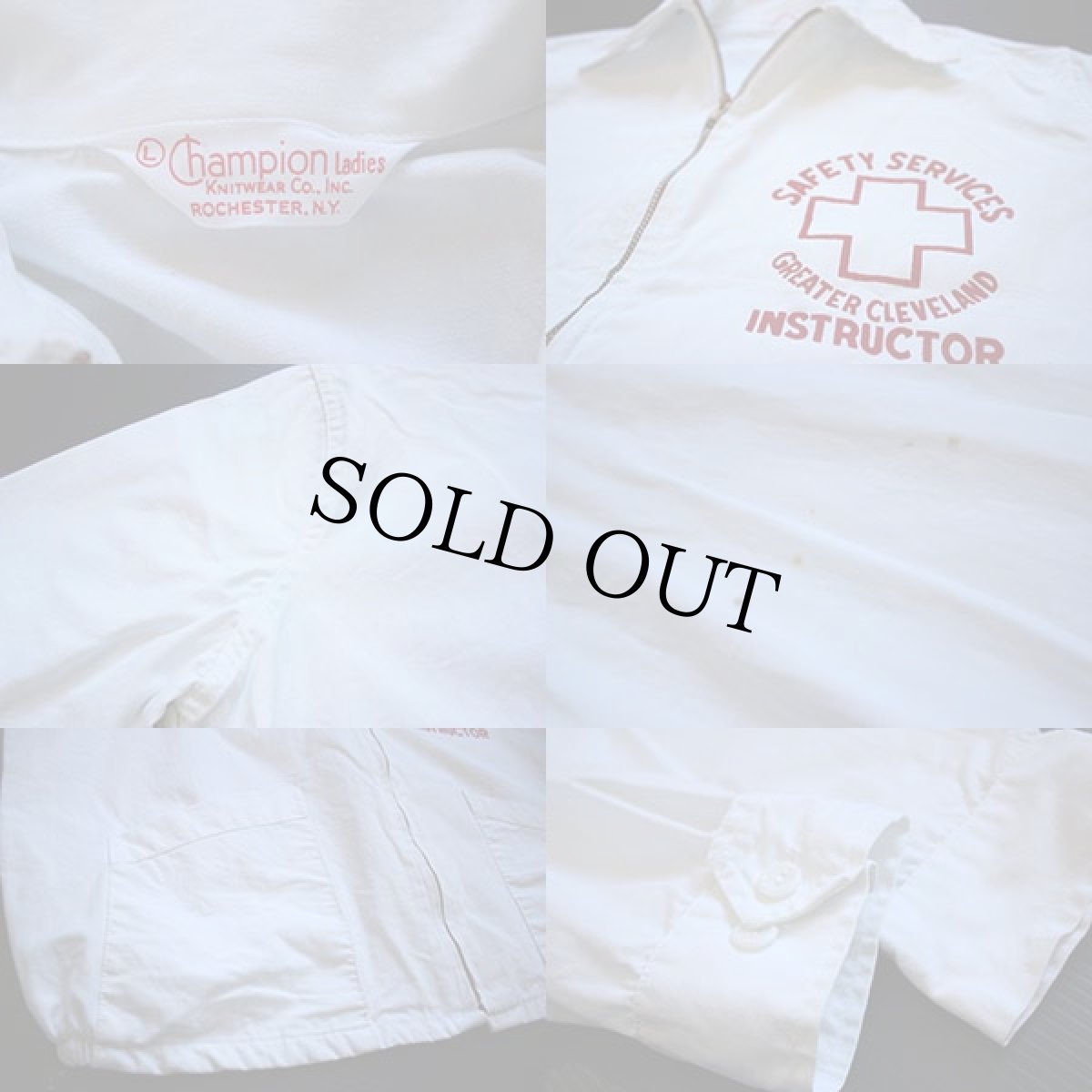 画像3: 60s Championチャンピオン フェルトプリント コットンジャケット 白 (3)