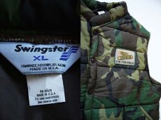 画像3: 80s USA製 Swingster DEKALB パッチ付き ウッドランドカモ 中綿入り レーシングベスト XL (3)