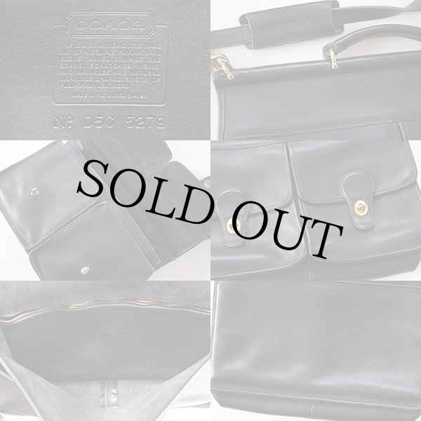 USA製 COACH オールド コーチ 2WAY レザー ブリーフケース 黒☆5279