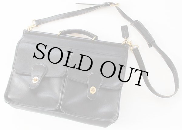 USA製 COACH オールド コーチ 2WAY レザー ブリーフケース 黒☆5279