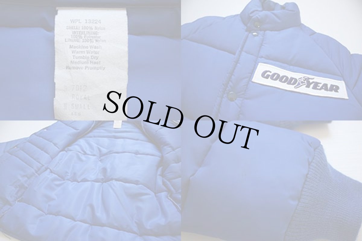 画像3: 70s GOODYEAR パッチ付き ナイロンレーシングジャケット 青 S (3)