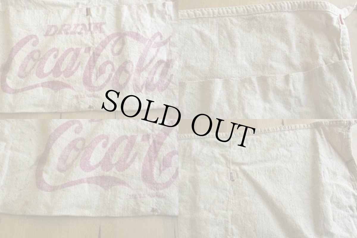 画像3: 40s Coca-Colaコカコーラ キャンバス ワークエプロン 生成り (3)