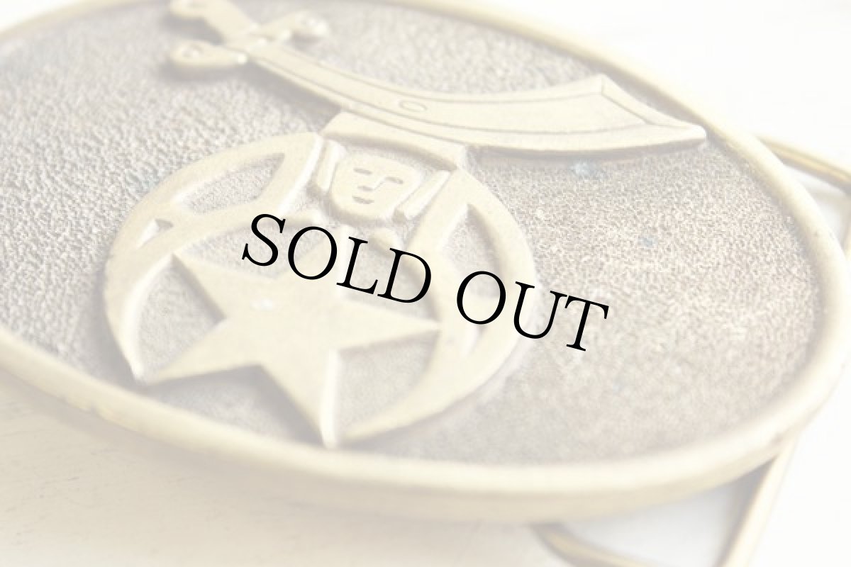 画像3: フリーメイソン シュライナー ブラス バックル (3)