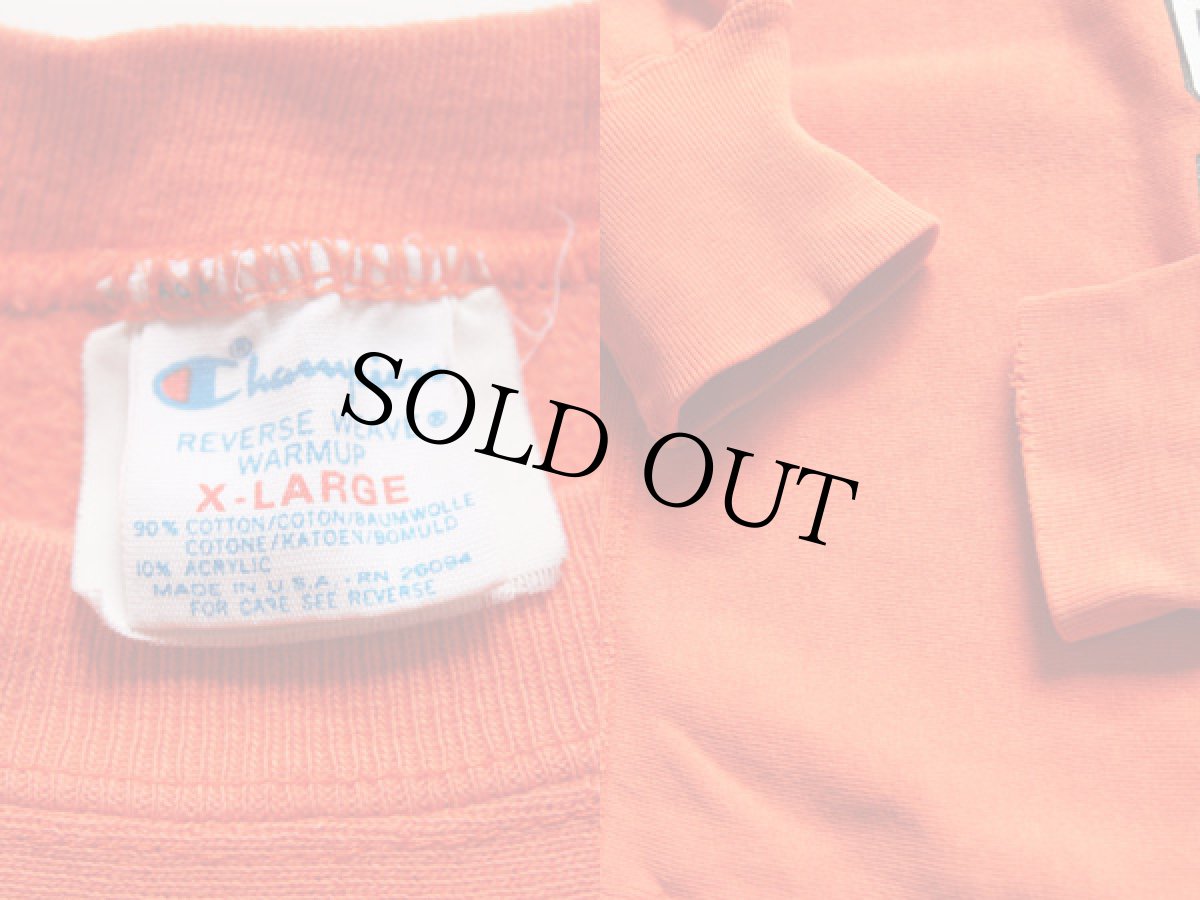 画像3: 80s USA製 Championチャンピオン OKLAHOMA STATE リバースウィーブ スウェット オレンジ XL (3)