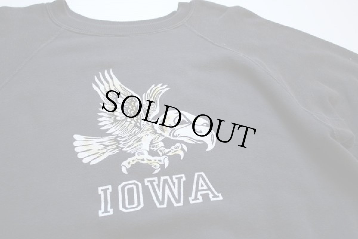 画像2: 60s IOWA カラーフロッキープリント スウェット 黒 (2)