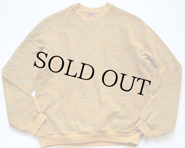 60s hartag 幾何学模様 パイル地 スウェット L - Sixpacjoe Web Shop