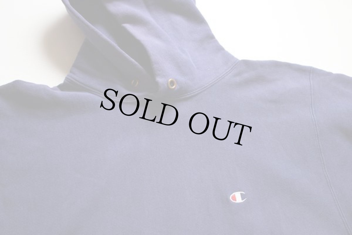 画像2: 90s USA製 Championチャンピオン ワンポイント リバースウィーブ スウェットパーカー 紫 XXL (2)