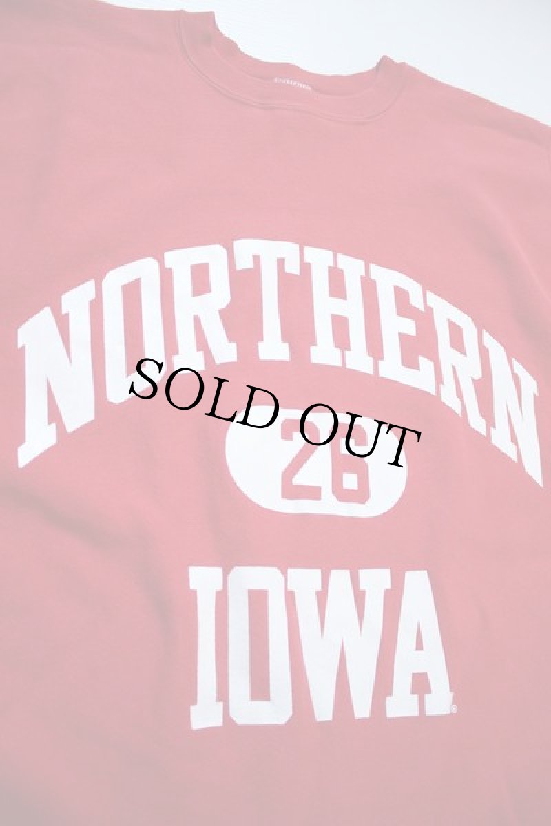 画像2: 90s USA製 Championチャンピオン NORTHERN 26 IOWA 三段中抜き リバースウィーブ スウェット 赤 XL (2)