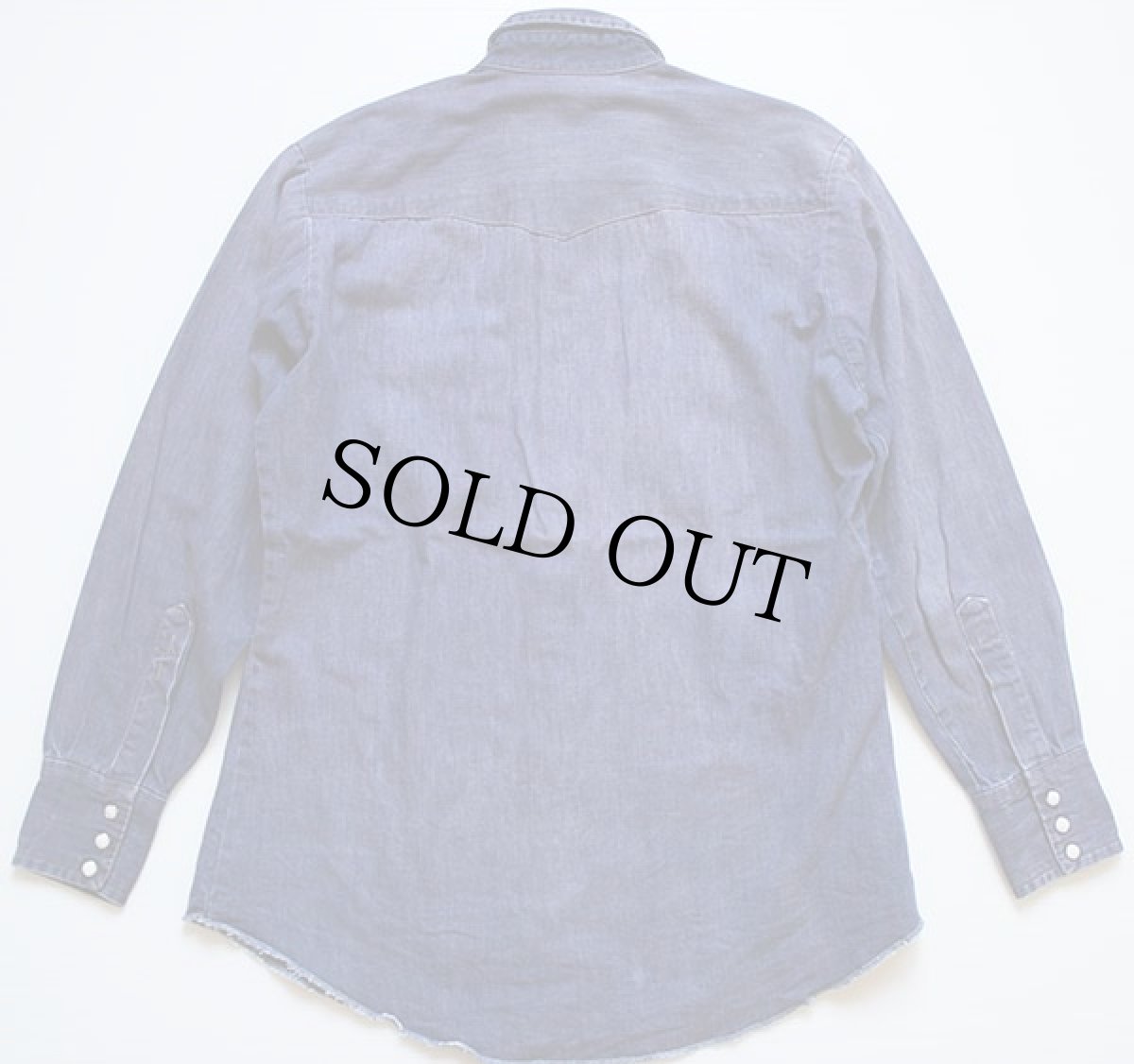 画像2: 70s UNKNOWN デニム ウエスタンシャツ 15.5 (2)