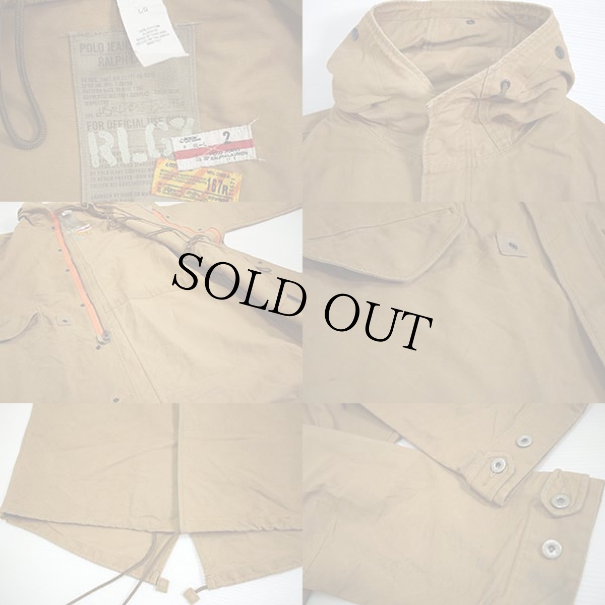 画像3: 00s POLO JEANSポロ ジーンズ ラルフローレン M-51タイプ フィッシュテールパーカー カーキ L★モッズコート (3)