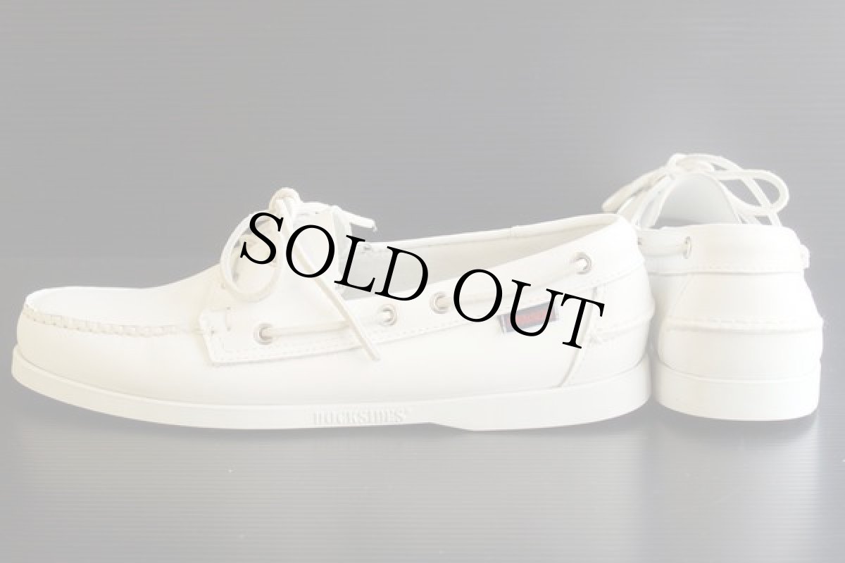 画像2: USA製 SEBAGOセバゴ レザー モカシン デッキシューズ 白 10.5W (2)