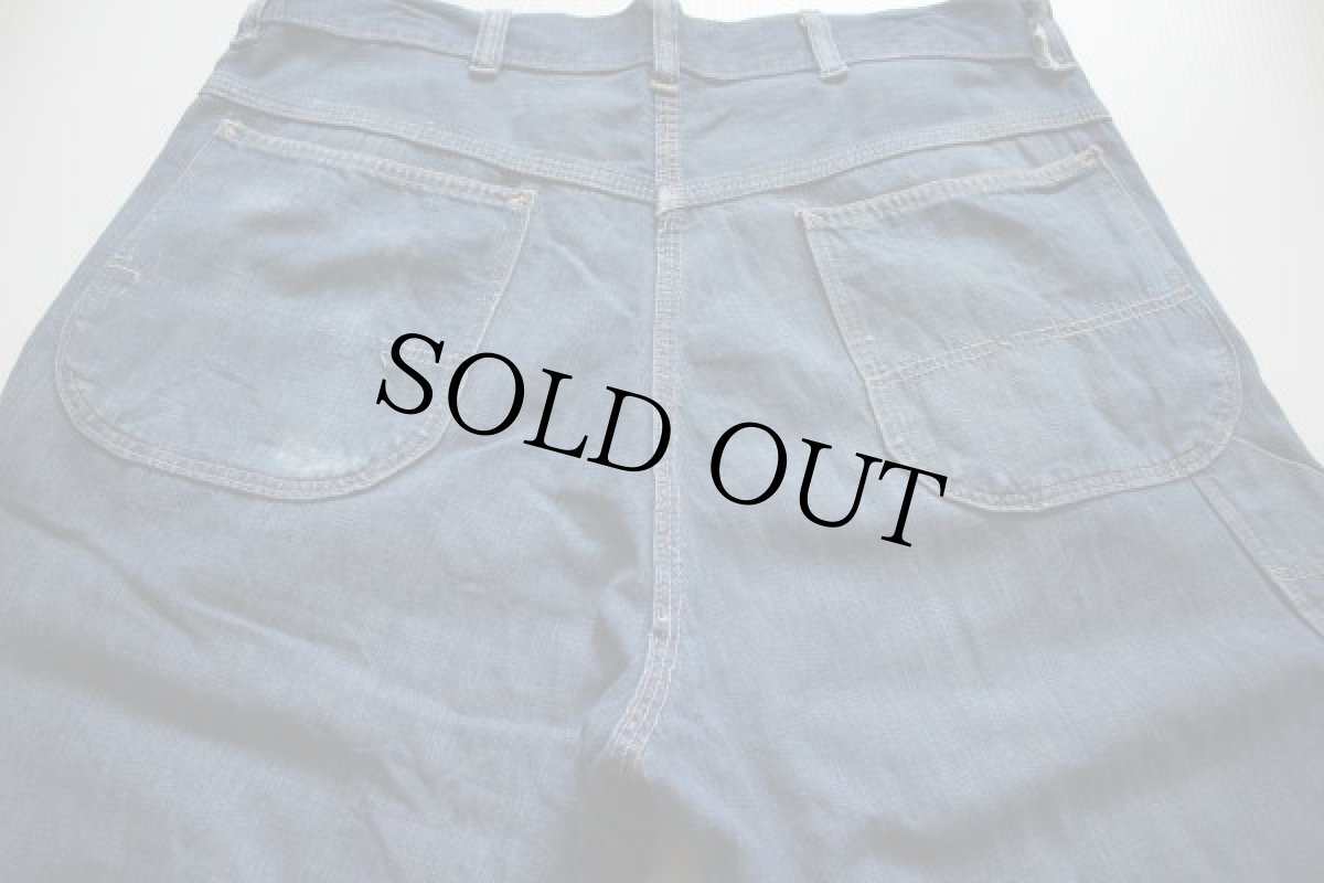 画像4: 60s Sears デニムペインターパンツ w34 (4)