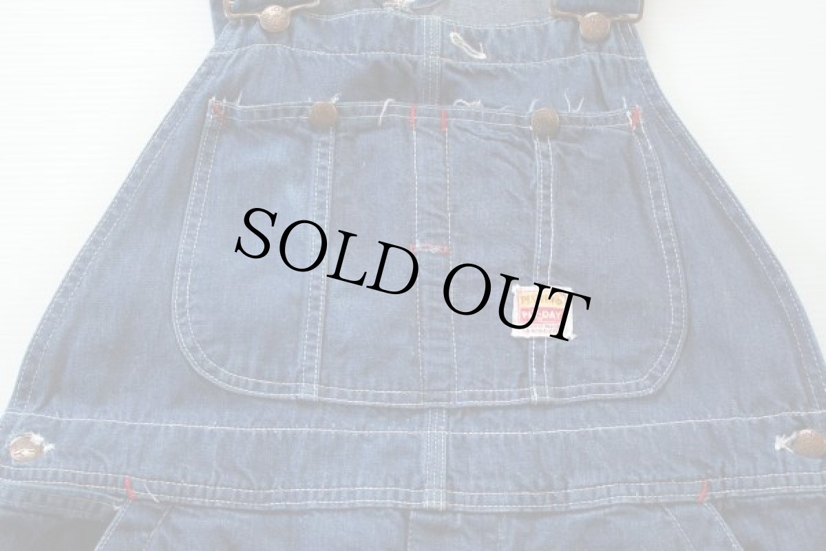 画像4: 50s USA製 PENNEY'S PAYDAY インディゴ デニム オーバーオール (4)