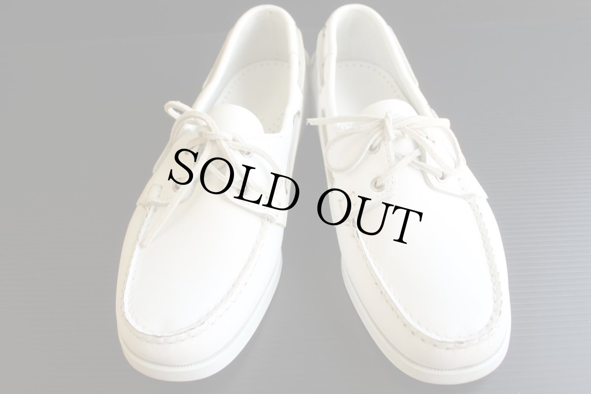 画像4: USA製 SEBAGOセバゴ レザー モカシン デッキシューズ 白 10.5W (4)