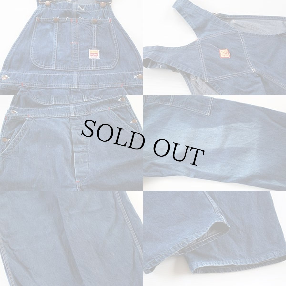 画像3: 50s USA製 PENNEY'S PAYDAY インディゴ デニム オーバーオール (3)