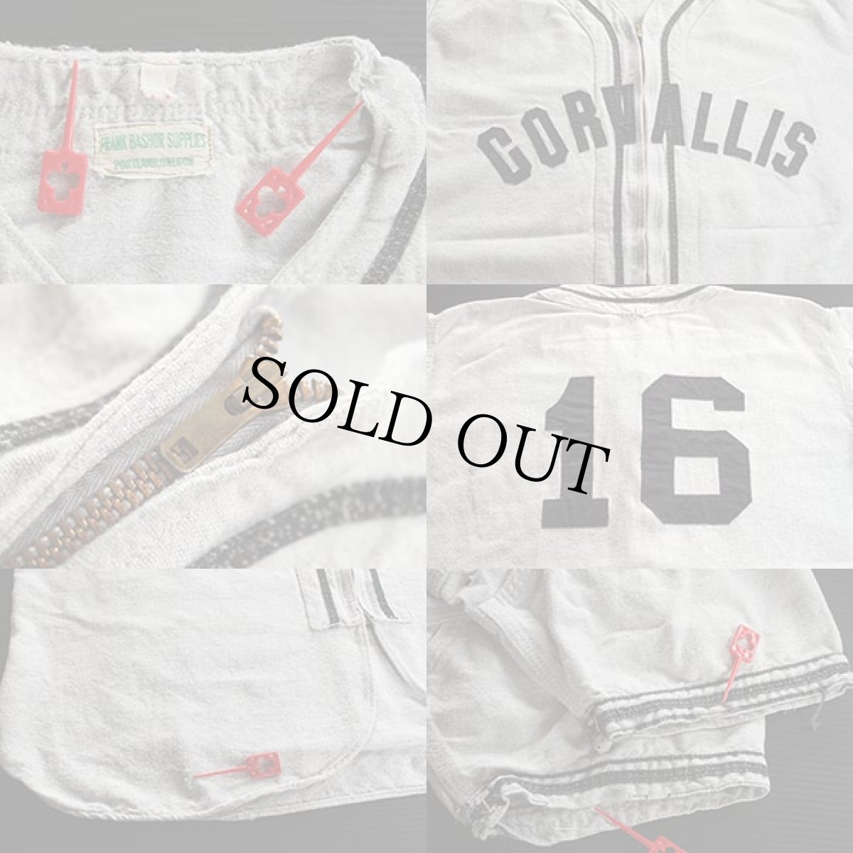 画像3: 50s CORVALLIS ウール ベースボールシャツ グレー (3)