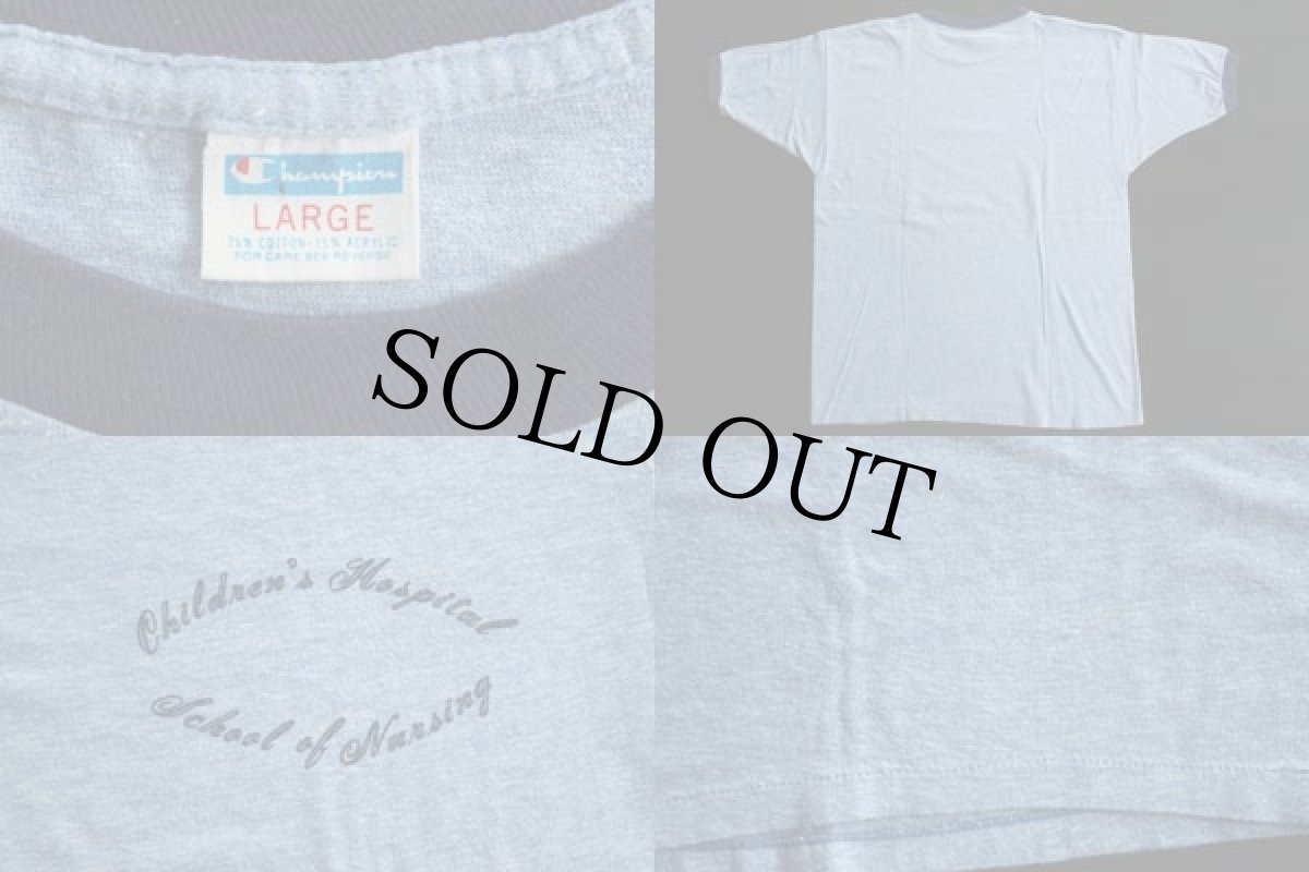 画像3: 70s USA製 Championチャンピオン リンガーTシャツ 杢ブルー (3)