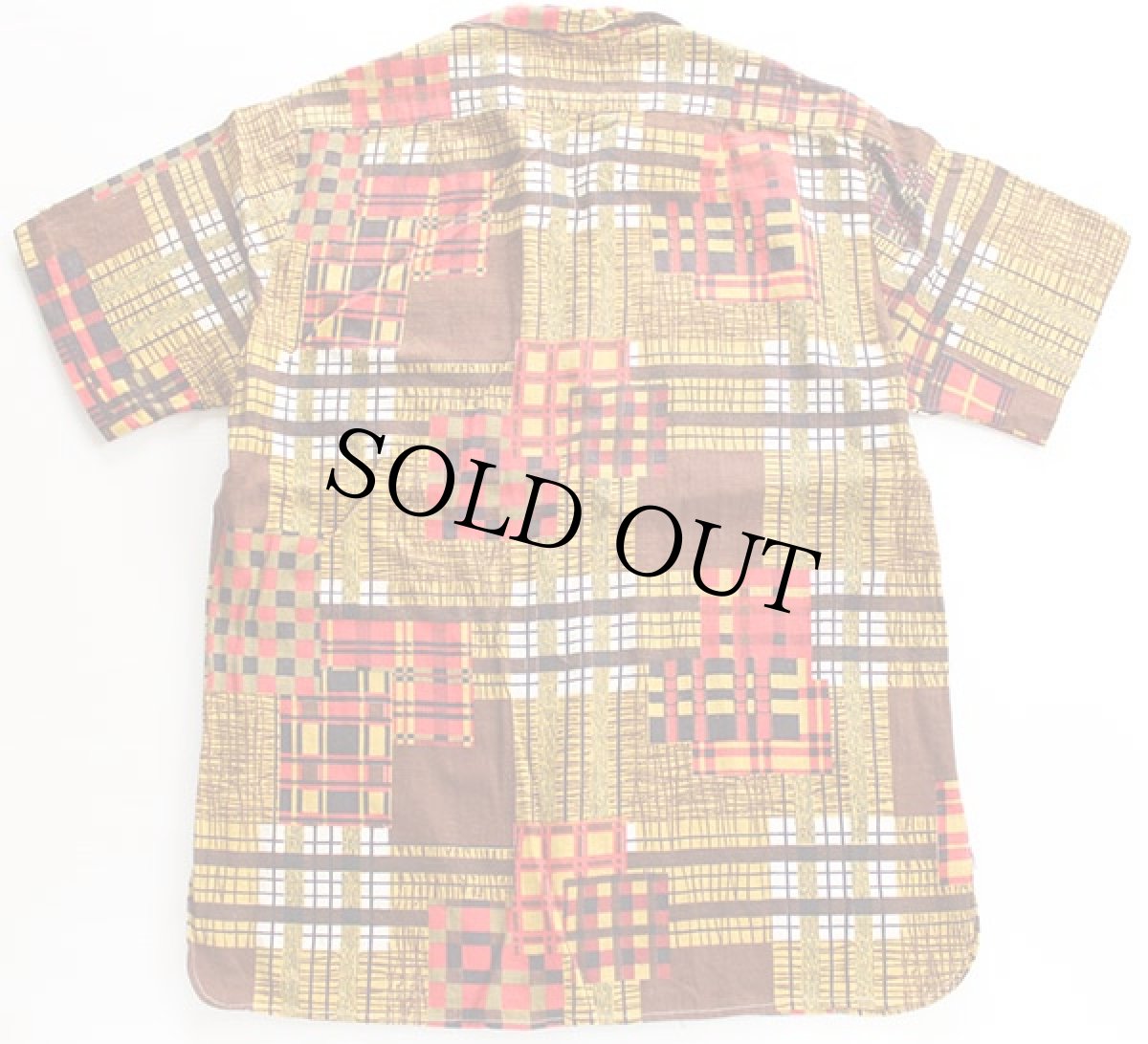画像2: 60s パッチワーク柄 コットンシャツ (2)