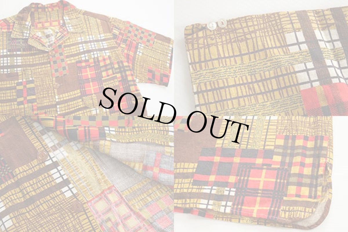 画像3: 60s パッチワーク柄 コットンシャツ (3)