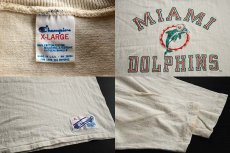 画像3: 80s USA製 Championチャンピオン MIAMI DOLPHINS フットボールTシャツ 生成り XL (3)