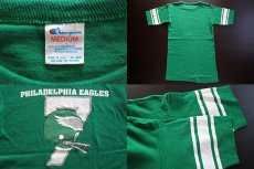 画像3: 80s USA製 Championチャンピオン NFL PHILADELPHIA EAGLES コットン フットボールTシャツ 緑 M (3)