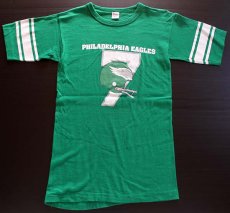 画像2: 80s USA製 Championチャンピオン NFL PHILADELPHIA EAGLES コットン フットボールTシャツ 緑 M (2)