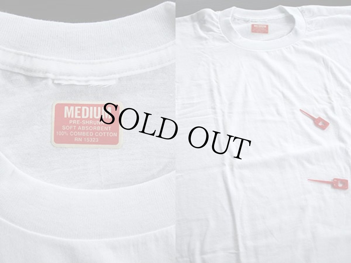 画像3: デッドストック★70s 無地 コットンTシャツ 白 M (3)