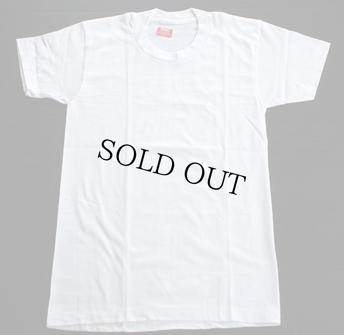 画像2: デッドストック★70s 無地 コットンTシャツ 白 S (2)