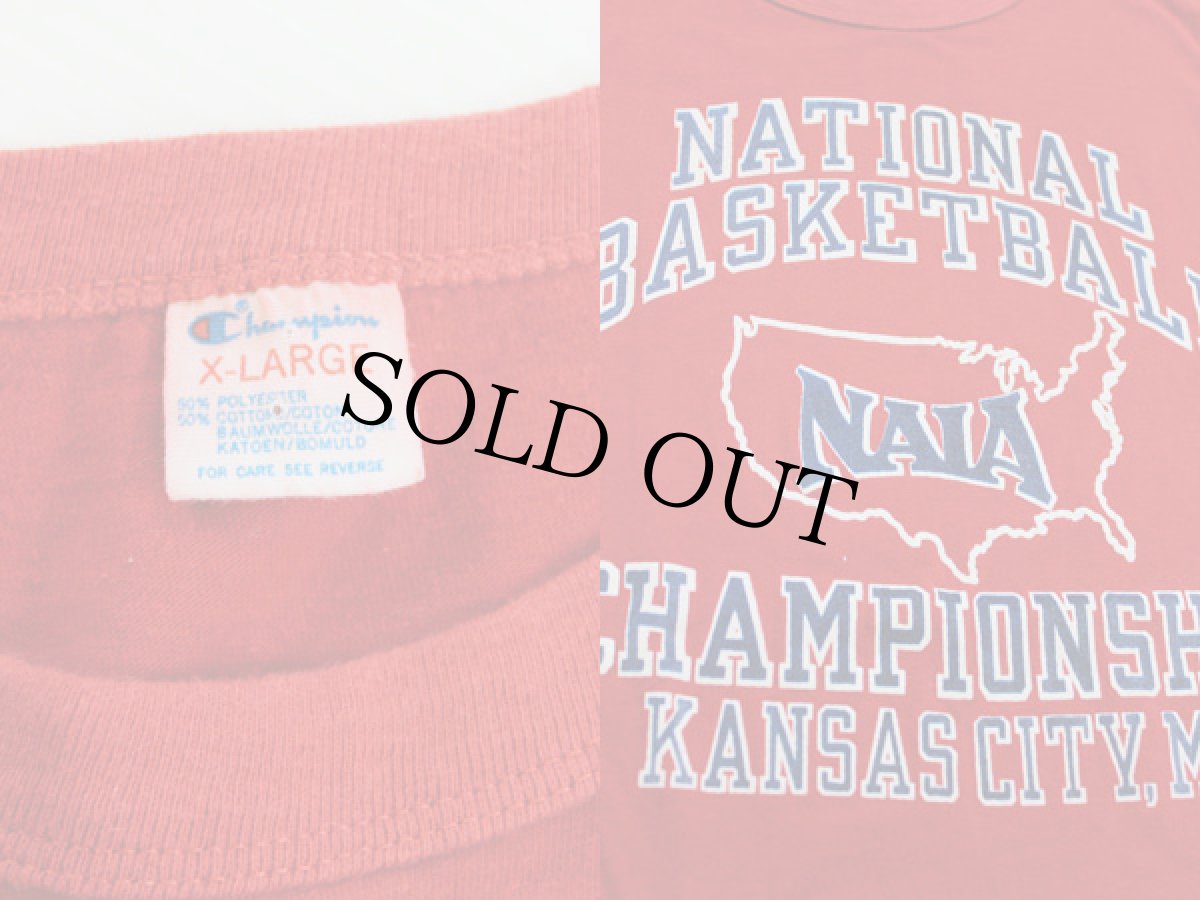 画像3: 80s USA製 Championチャンピオン NAIA Tシャツ 赤 XL (3)