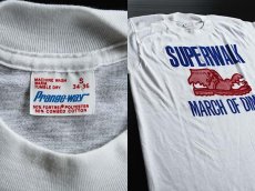 画像3: 70s SUPERWALK 染み込みプリント Tシャツ 白 S (3)