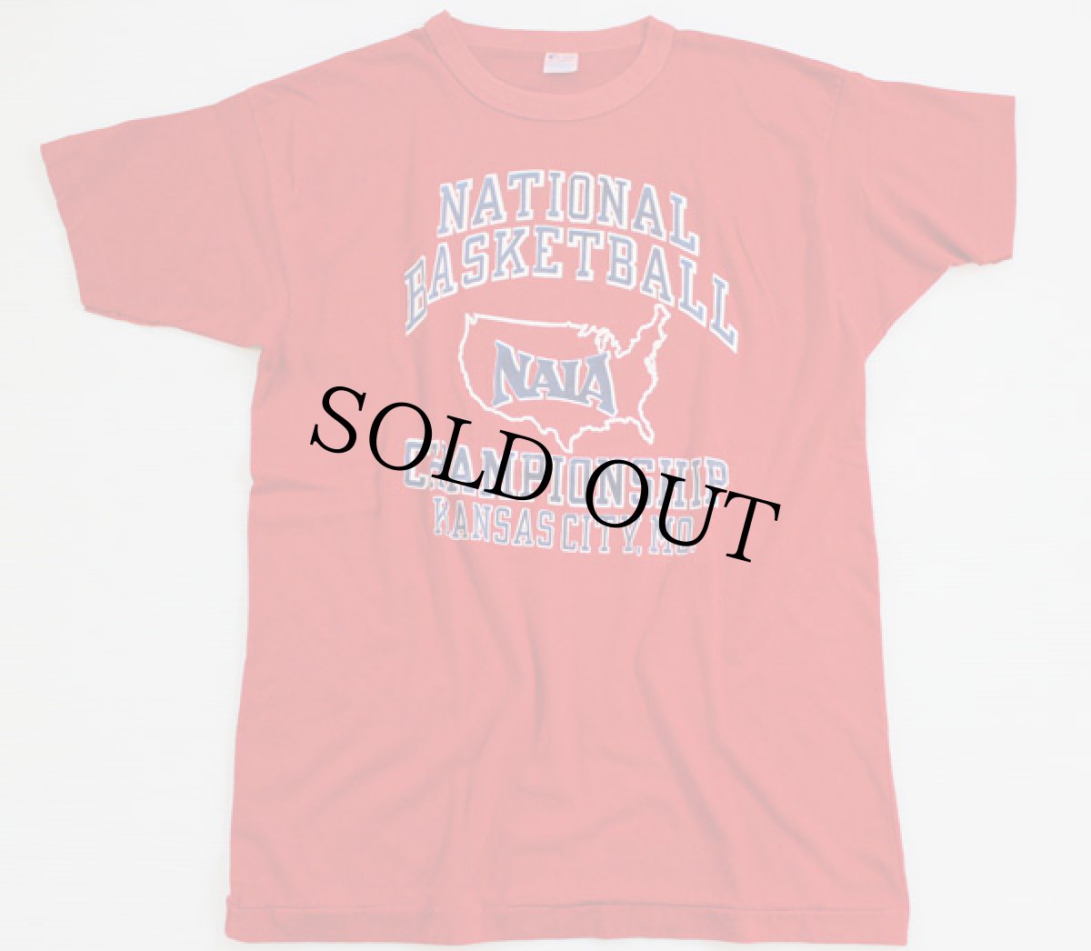 画像2: 80s USA製 Championチャンピオン NAIA Tシャツ 赤 XL (2)