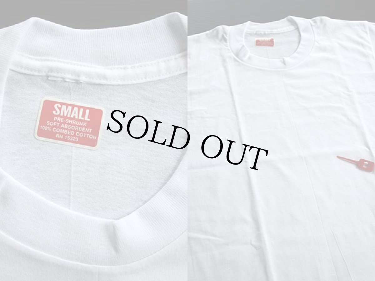 画像3: デッドストック★70s 無地 コットンTシャツ 白 S (3)
