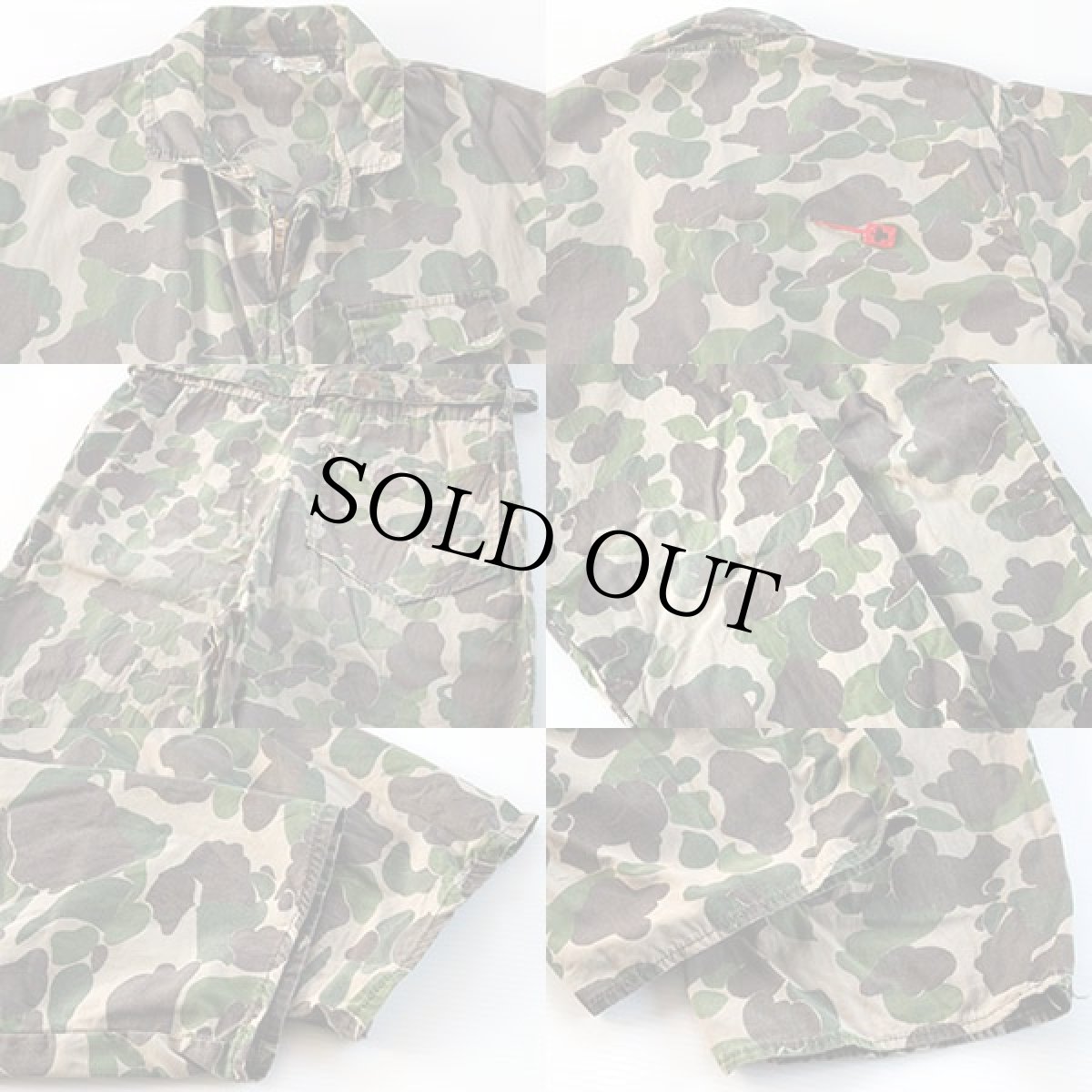 画像3: 60s SKAGWAY ダックハンターカモ コットン ハンティング オールインワン L★つなぎ (3)