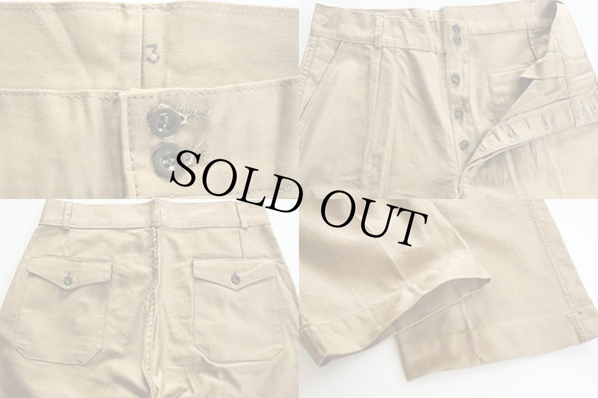 画像3: デッドストック★50s イタリア軍 コットン チノパンツ カーキ w34 (3)