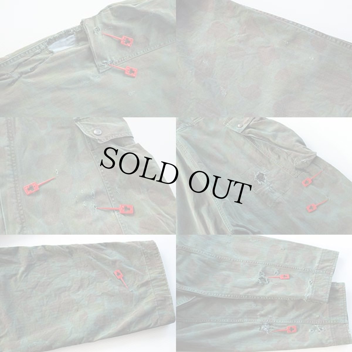 画像4: 40s 米軍 M-42 ダックハンターカモ HBT ヘリンボーンツイル オールインワン 後染め★つなぎ (4)