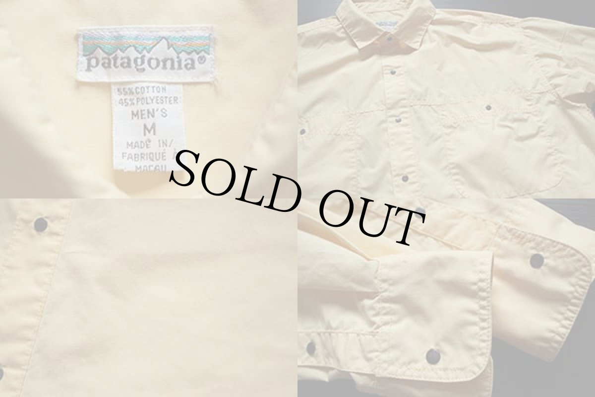 画像3: 90s patagoniaパタゴニア スナップボタン シャツ 黄 (3)