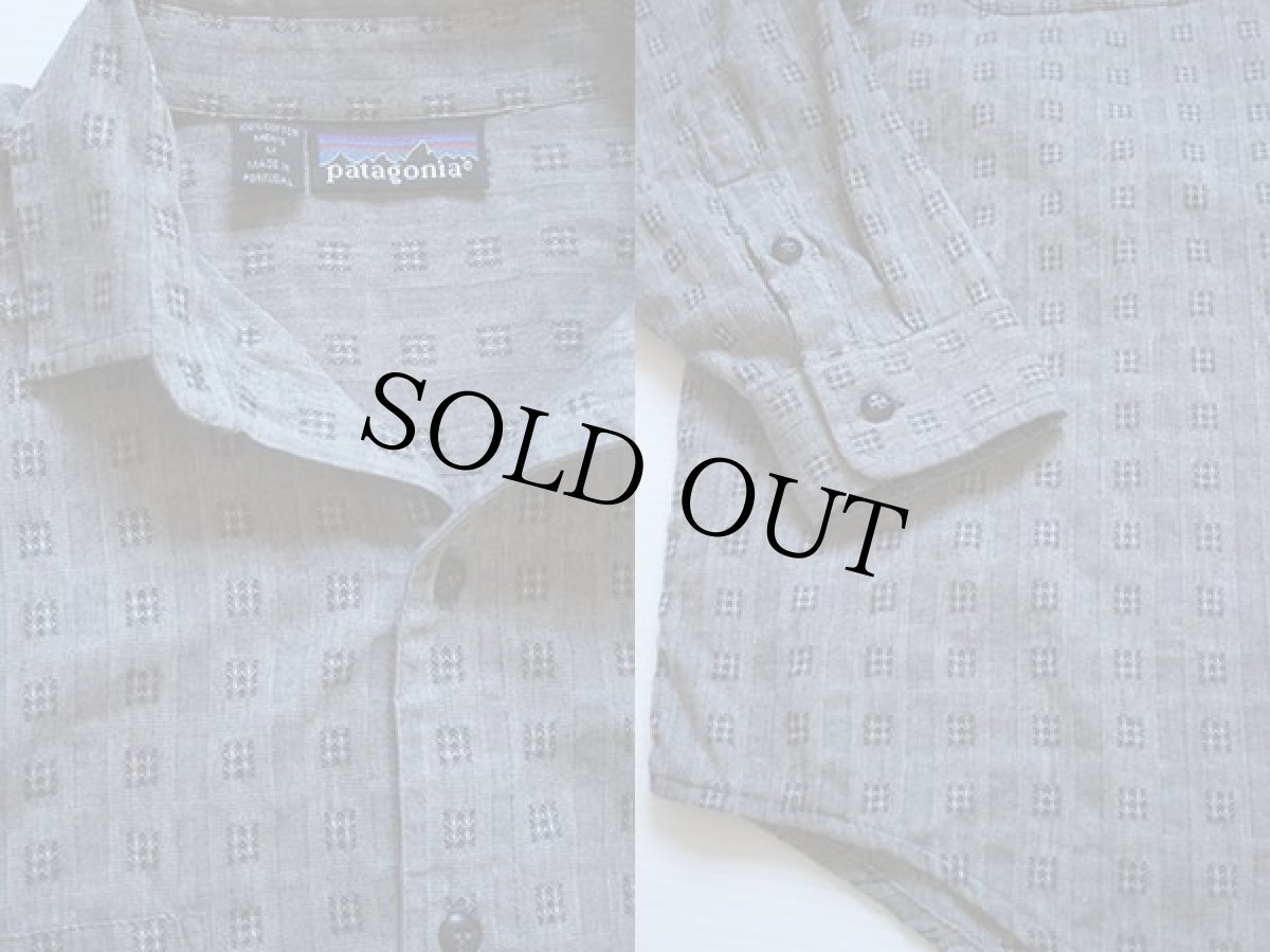 画像3: 90s ポルトガル製 patagoniaパタゴニア 総柄 コットンシャツ M (3)